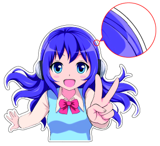 フチのサイズ