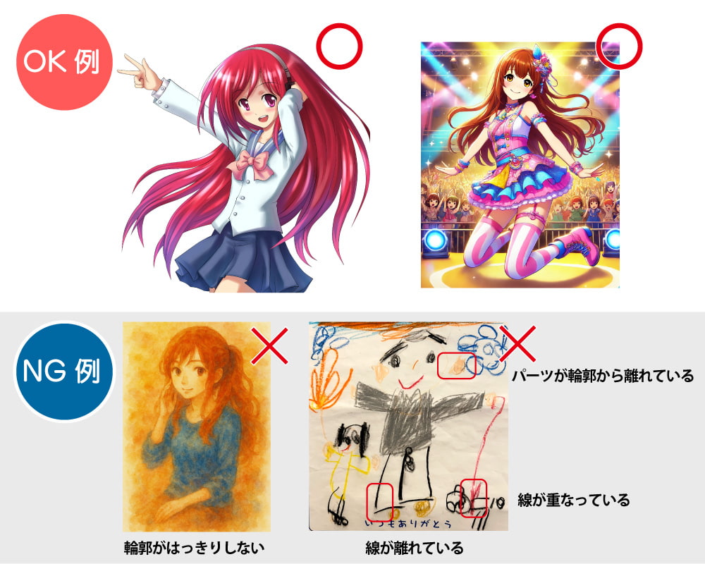 フリーカット イラスト説明