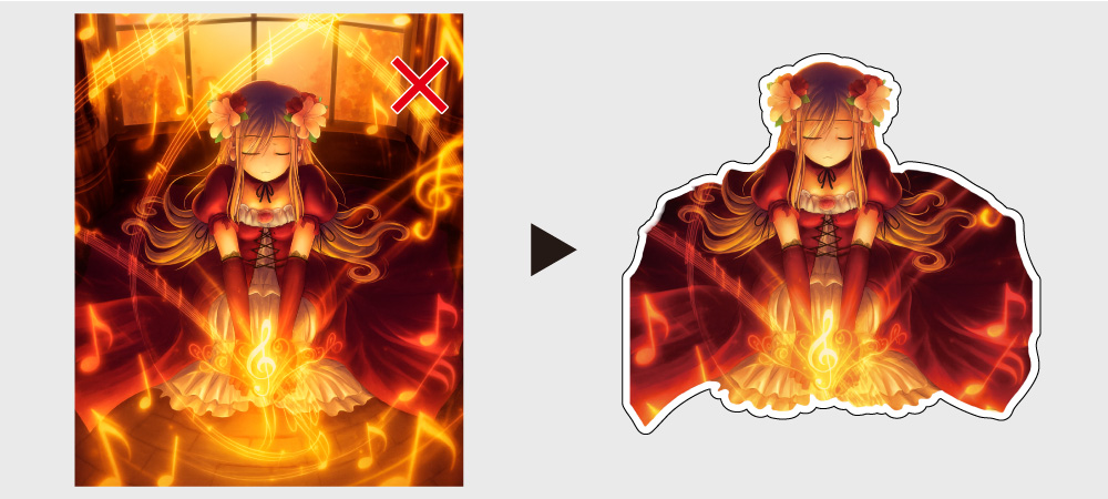 フリーカット イラスト説明