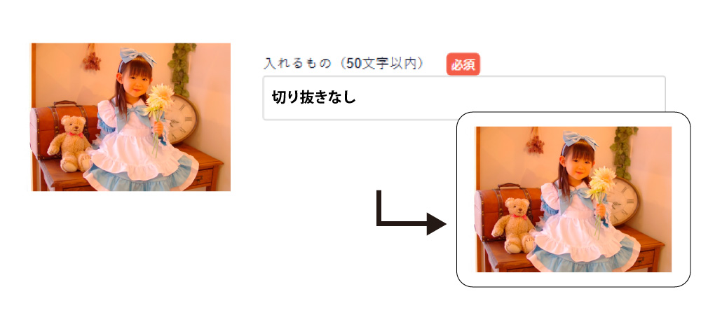 フリーカット 作成指示