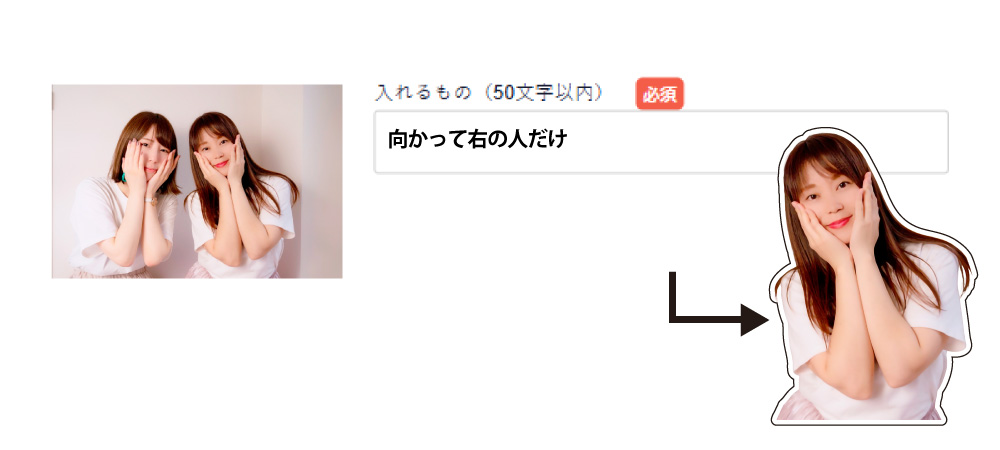 フリーカット 作成指示