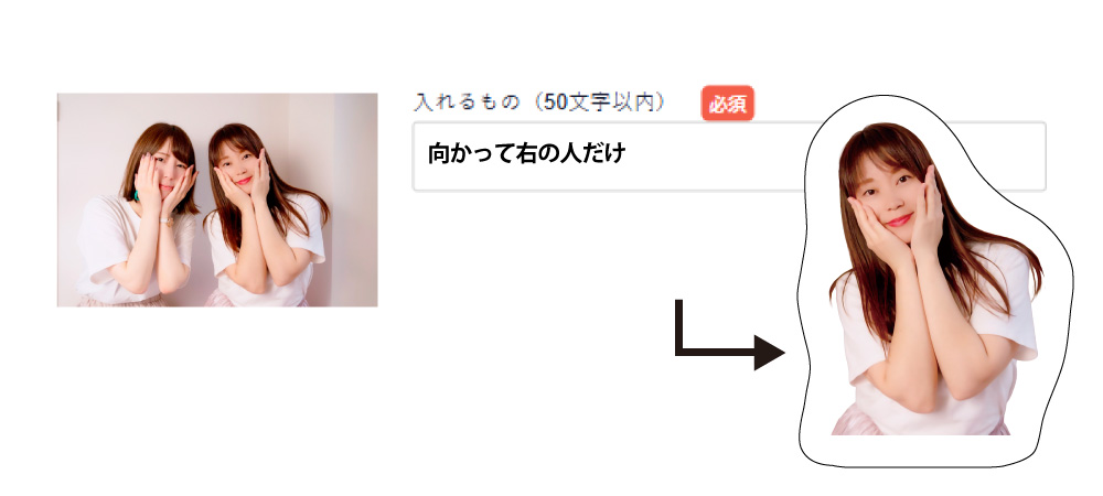 フリーカット 作成指示