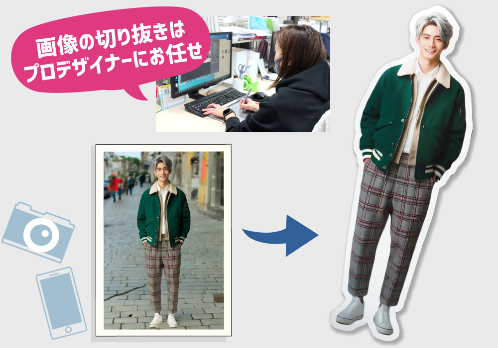 ウォールステッカー 画像送信