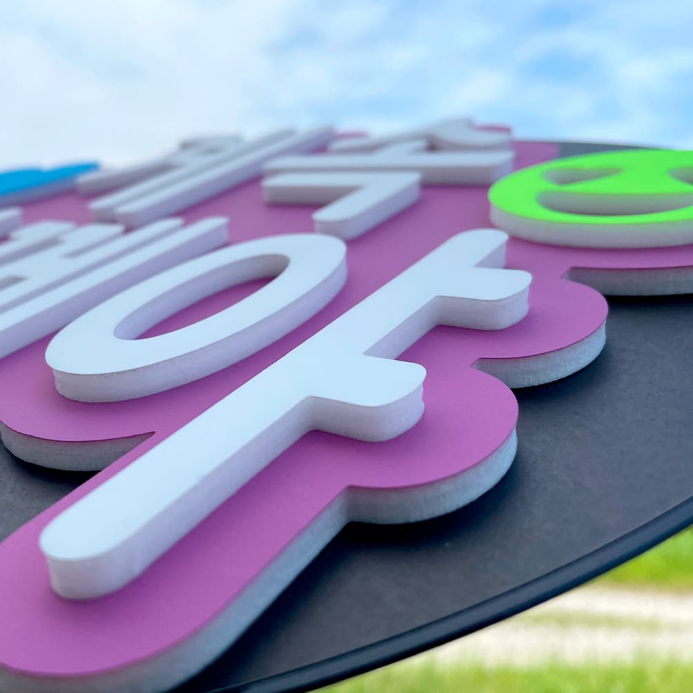 立体文字 うちわ