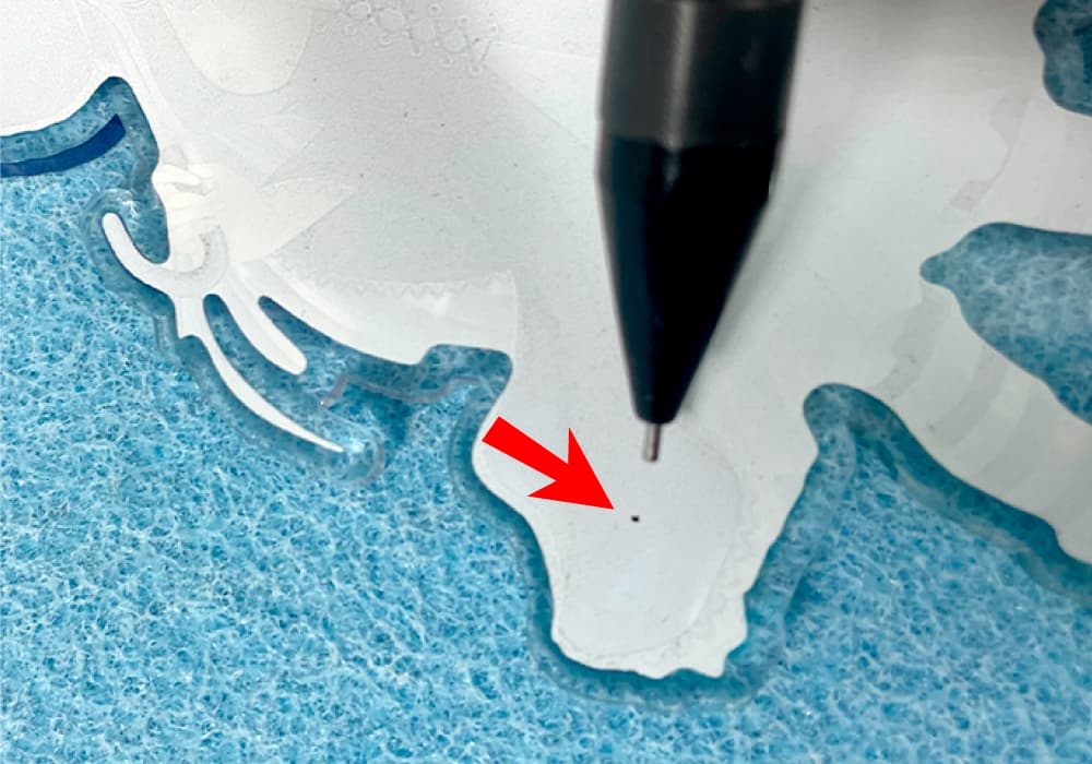 印刷面の剥がれ