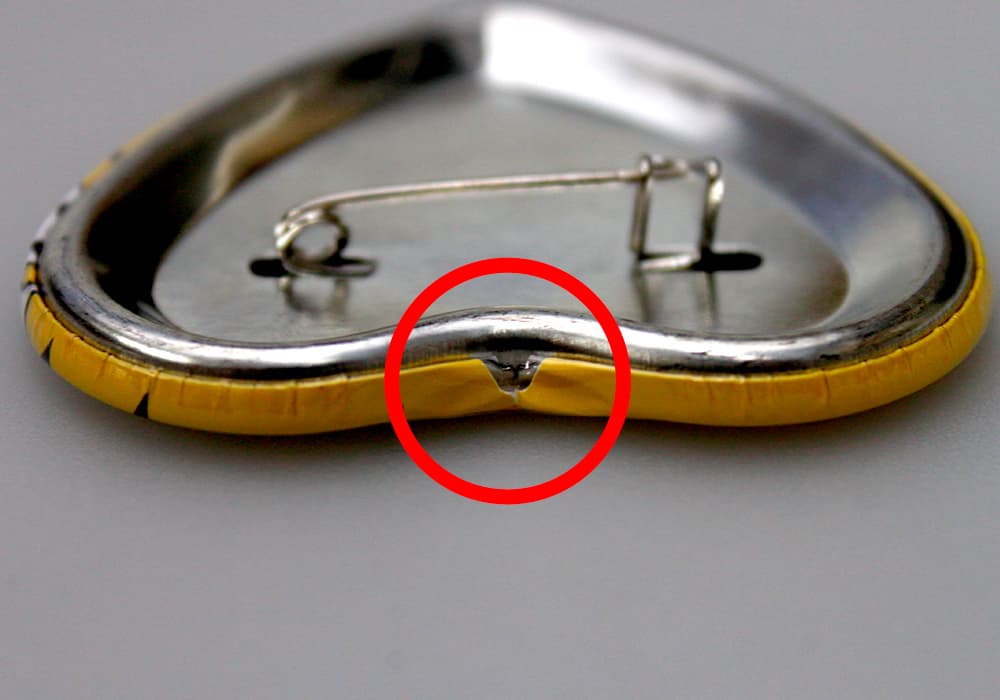 ハート型の中央の切れ目