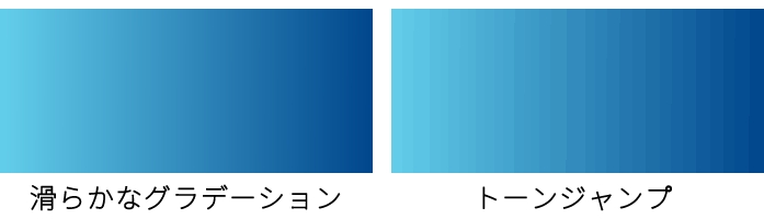 グラデーションはきれいに印刷できますか?