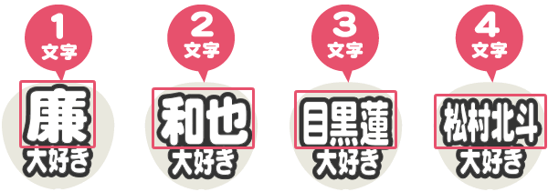 簡単オーダーうちわ【うちわ用文字】【名前うちわ シール】ネームボード