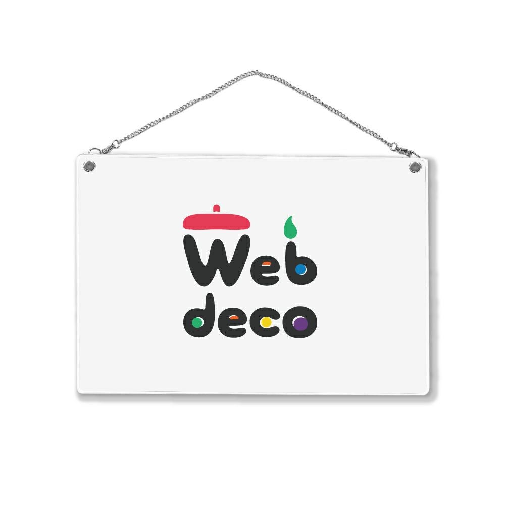 Web deco ネームプレート【アクリル 長方形 50×82 】単品 ウェブデコ
